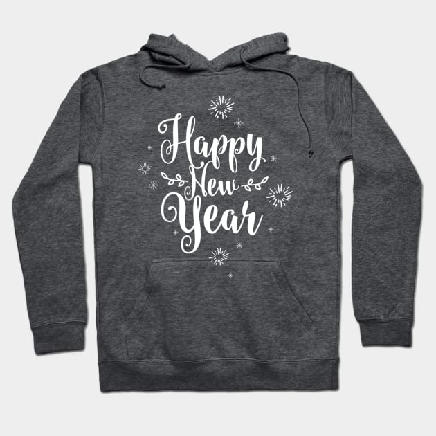 Happy New Year Sparkle Hoodie by chrissyloo